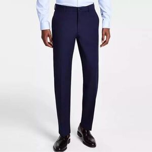 Michael Kors Men's Navy Cotton Stretch Classic Fit Suit Dress Pants 38Wx34L